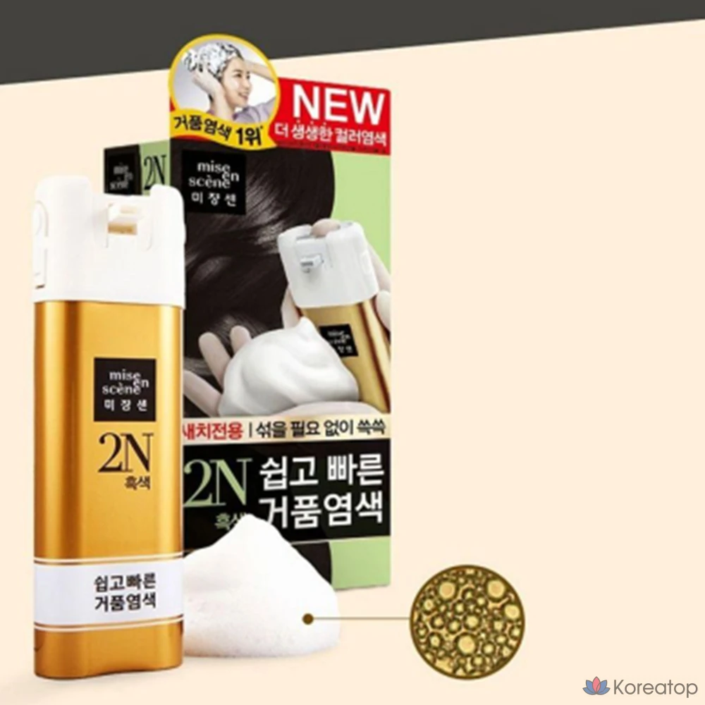 Самоклеящаяся пенная краска Mise en Scene, цвет 3N (черный и коричневый), 40 г, 1 шт.