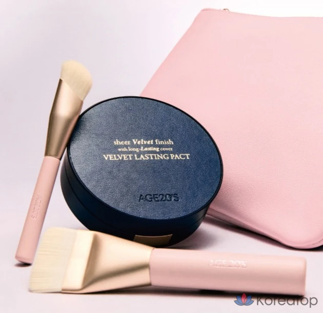 Age 20's Velvet Lasting Pact 14g + сменный блок 14g, оттенок 21N Soft Beige, 1 шт., фото 5