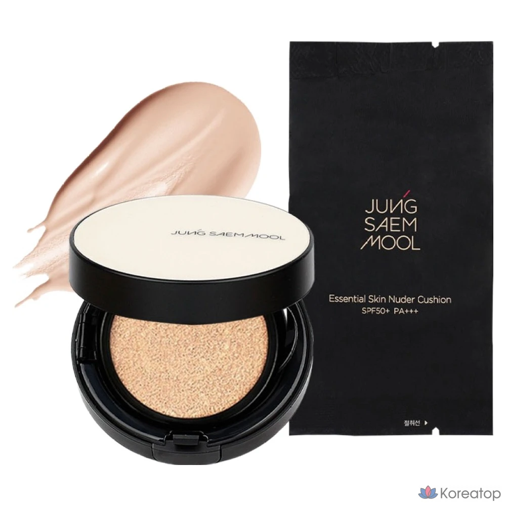 Тональный крем Jeong Saem Mool Essential Skin Nude Cushion, 14 г, набор сменных блоков, Fairlight, 1 шт.