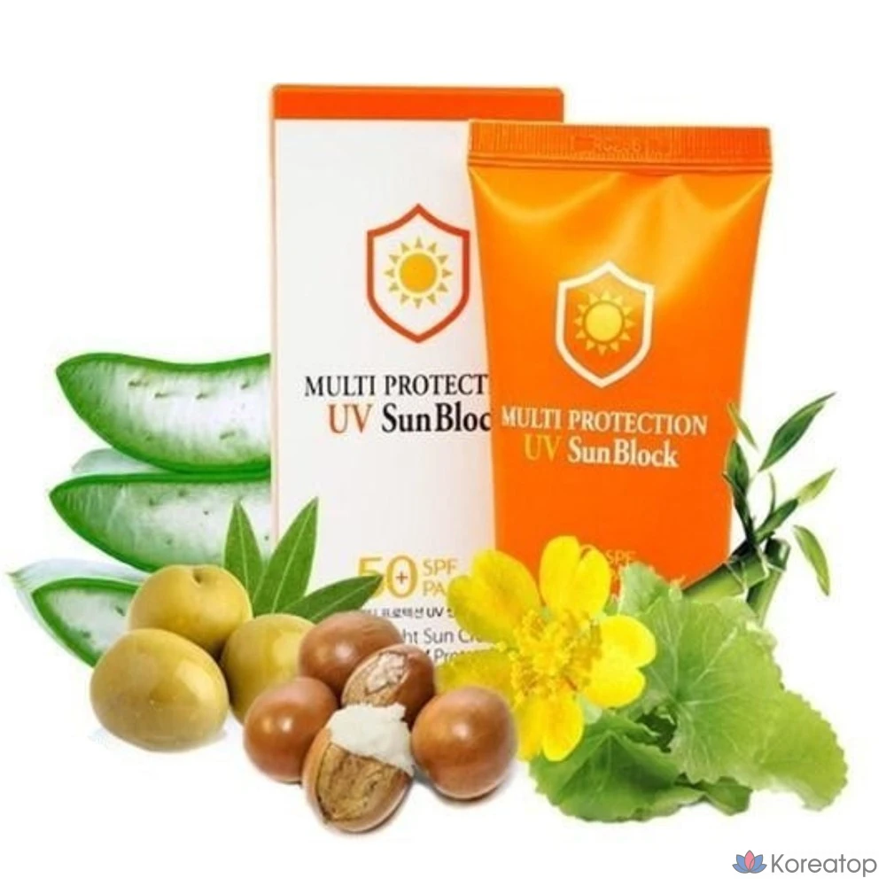 Солнцезащитный крем 3W Clinic Multi-Protection Sunblock Cream 70 мл SPF50, фото 3