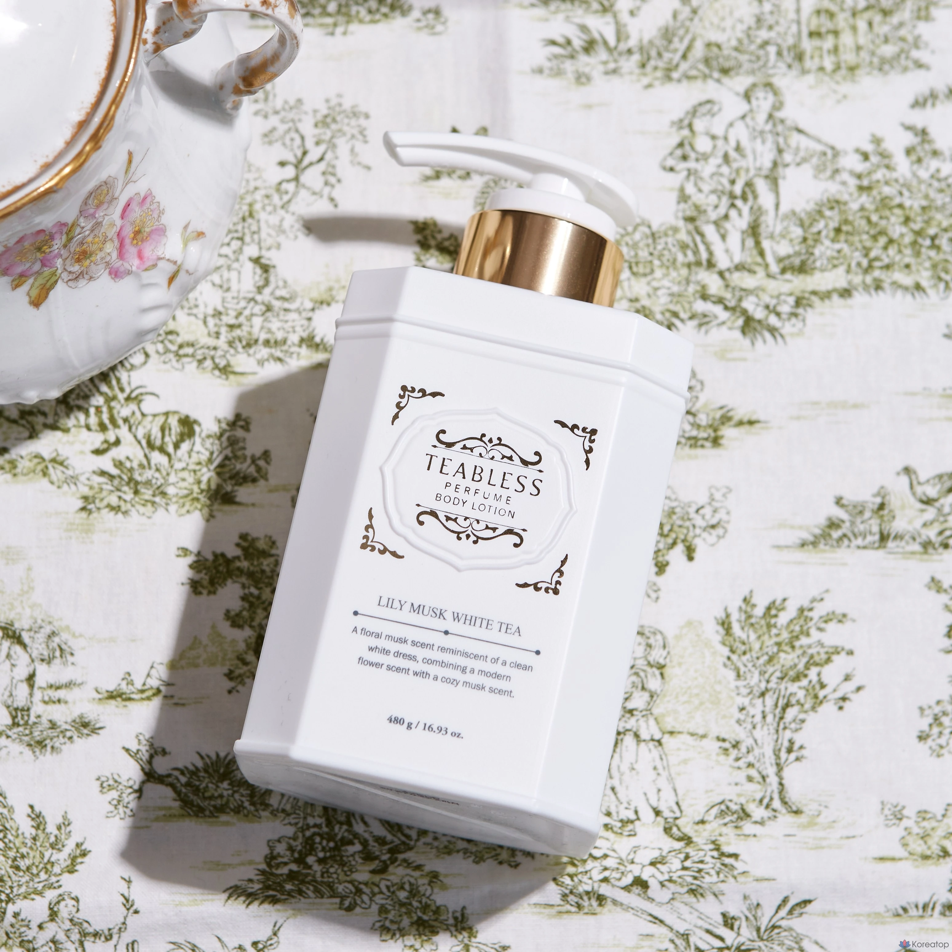 Лосьон для тела TEABLESS Perfume Body Lotion Lily Musk White Tea, 480 г, 1 шт.