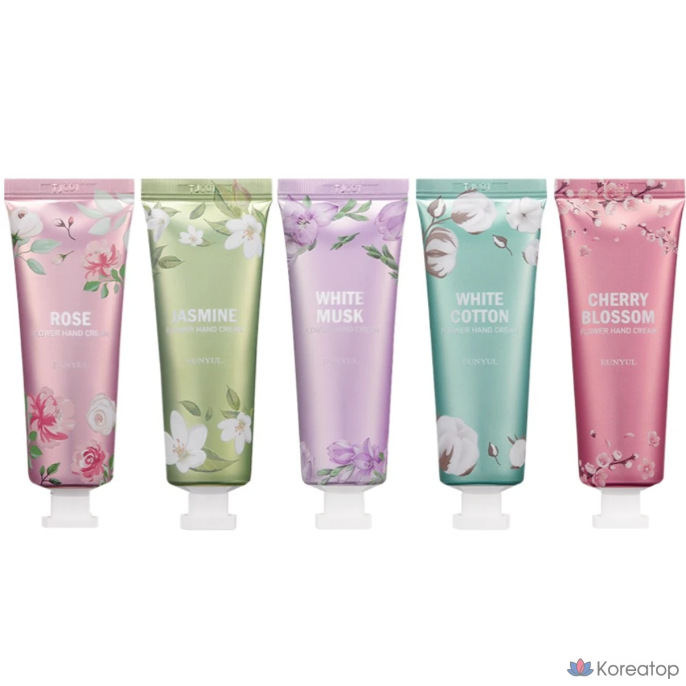 Набор из 5 кремов для рук Eunyul Flower, 50 г, 250 г, 1 шт.
