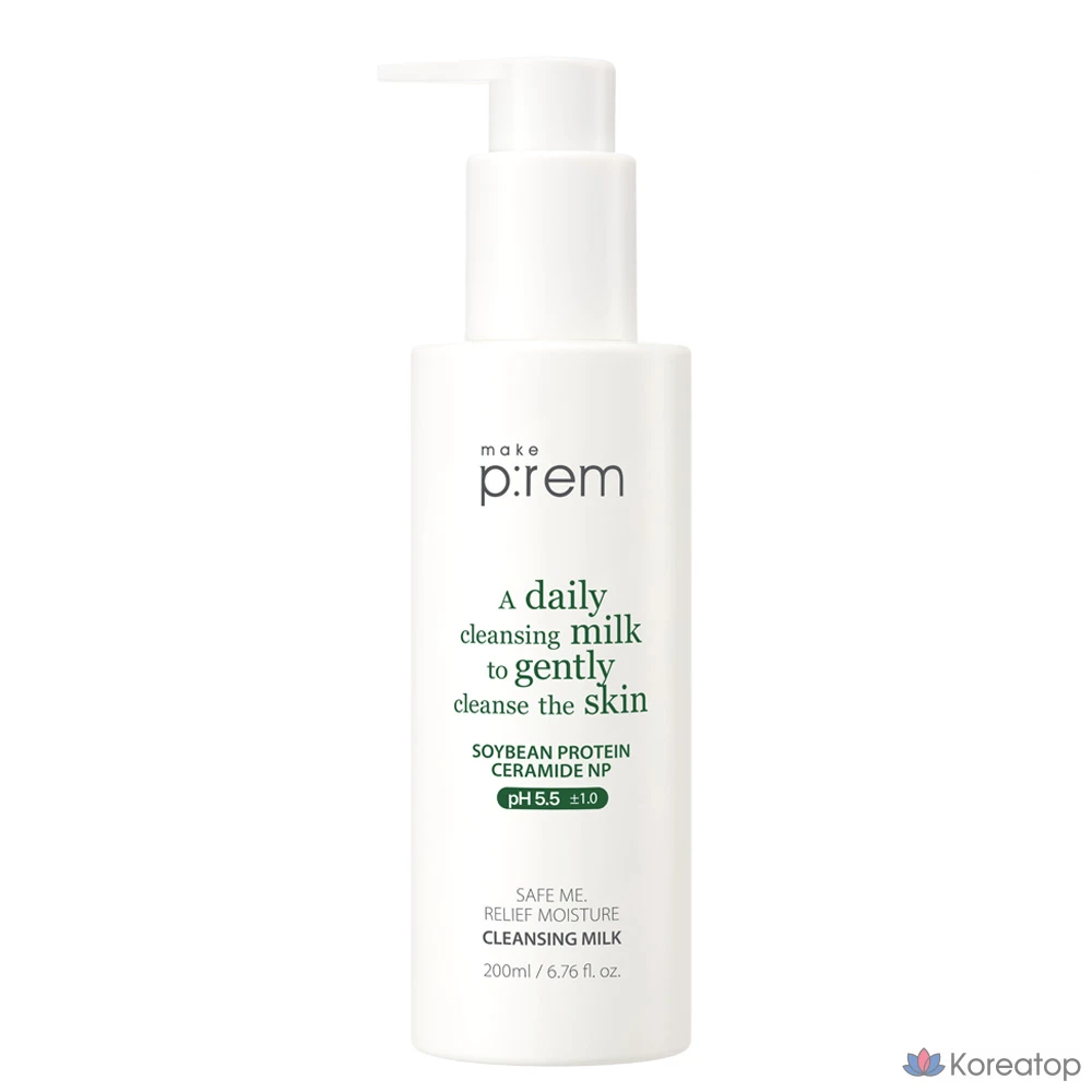 Очищающее молочко MAKE P:REM Safe Moisture, 200 мл, 1 флакон