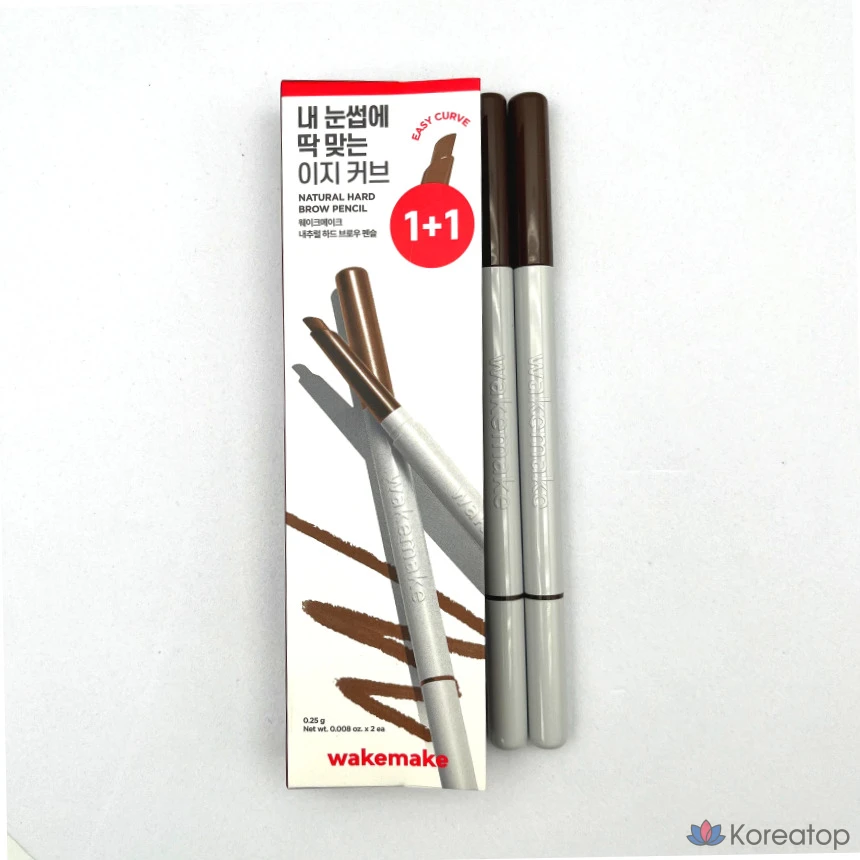 Карандаш для бровей Wakemake Natural Hard Brow Pencil 1+1, 03 Натуральный коричневый, 1 шт, фото 7