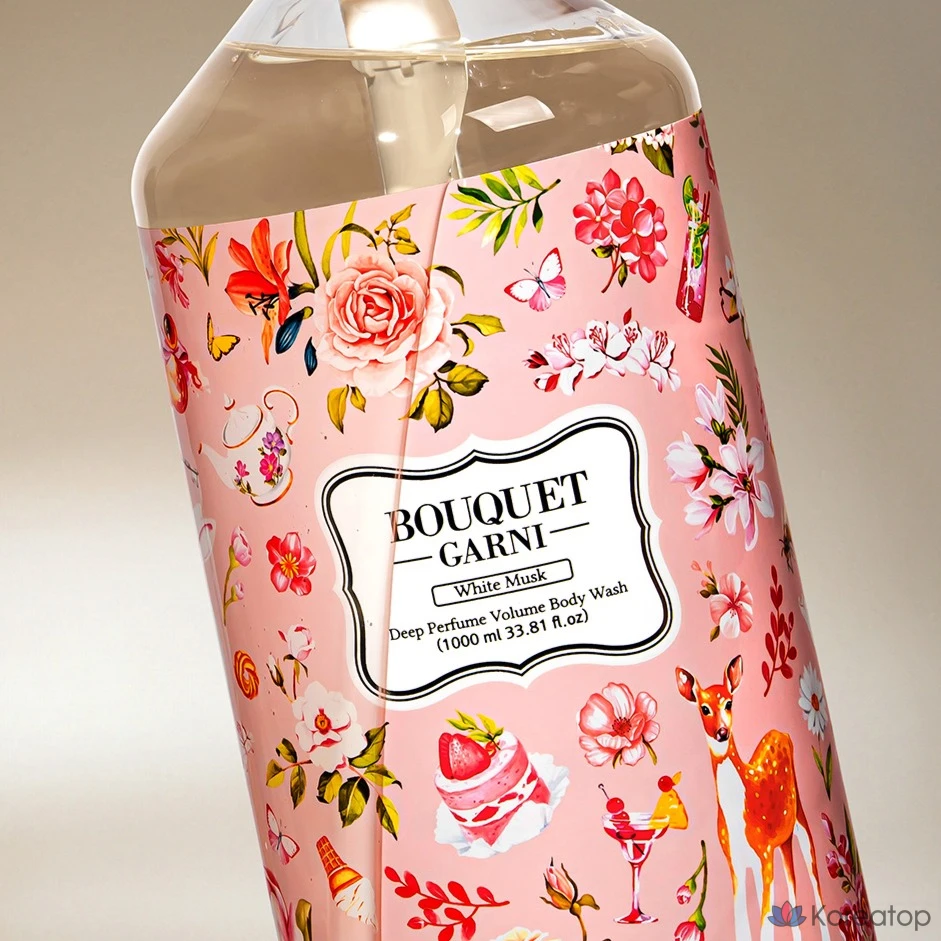 Гель для душа Bouquet Garni Deep Perfume Volume Body Wash White Musk, 1 л, 1 шт.