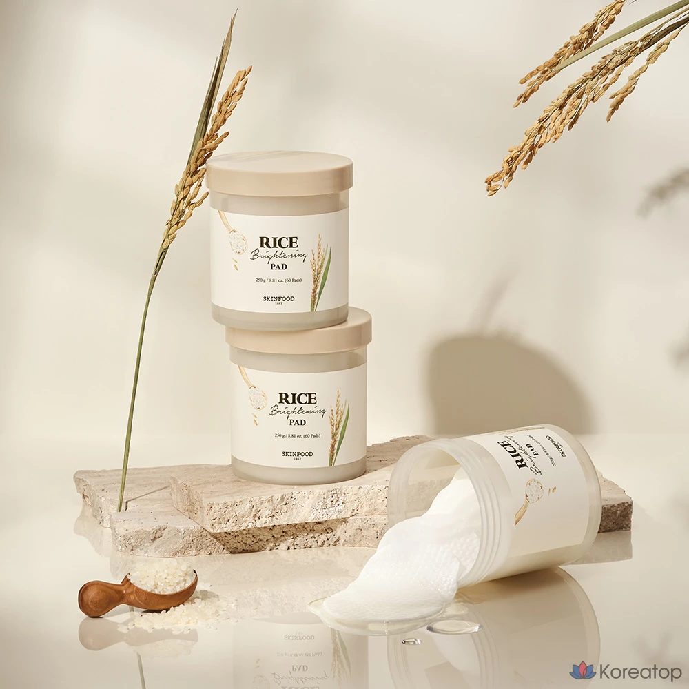 Осветляющие рисовые подушечки Skinfood, 250 г, 60 листов, 1 упаковка