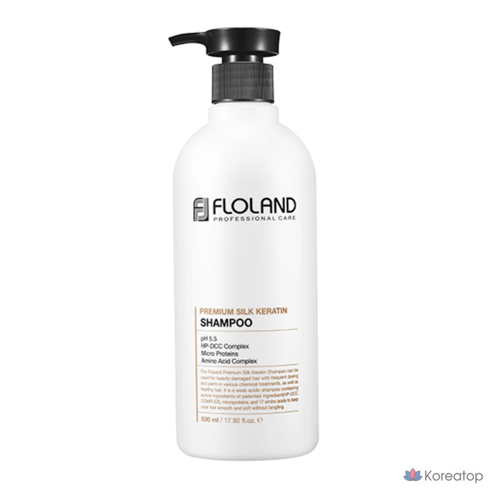 Шампунь Floland Silk Keratin Repair, 530 мл, 1 шт.