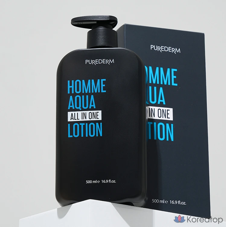 Лосьон Purederm Homme Aqua All-in-One, 500 мл, 1 шт., фото 7