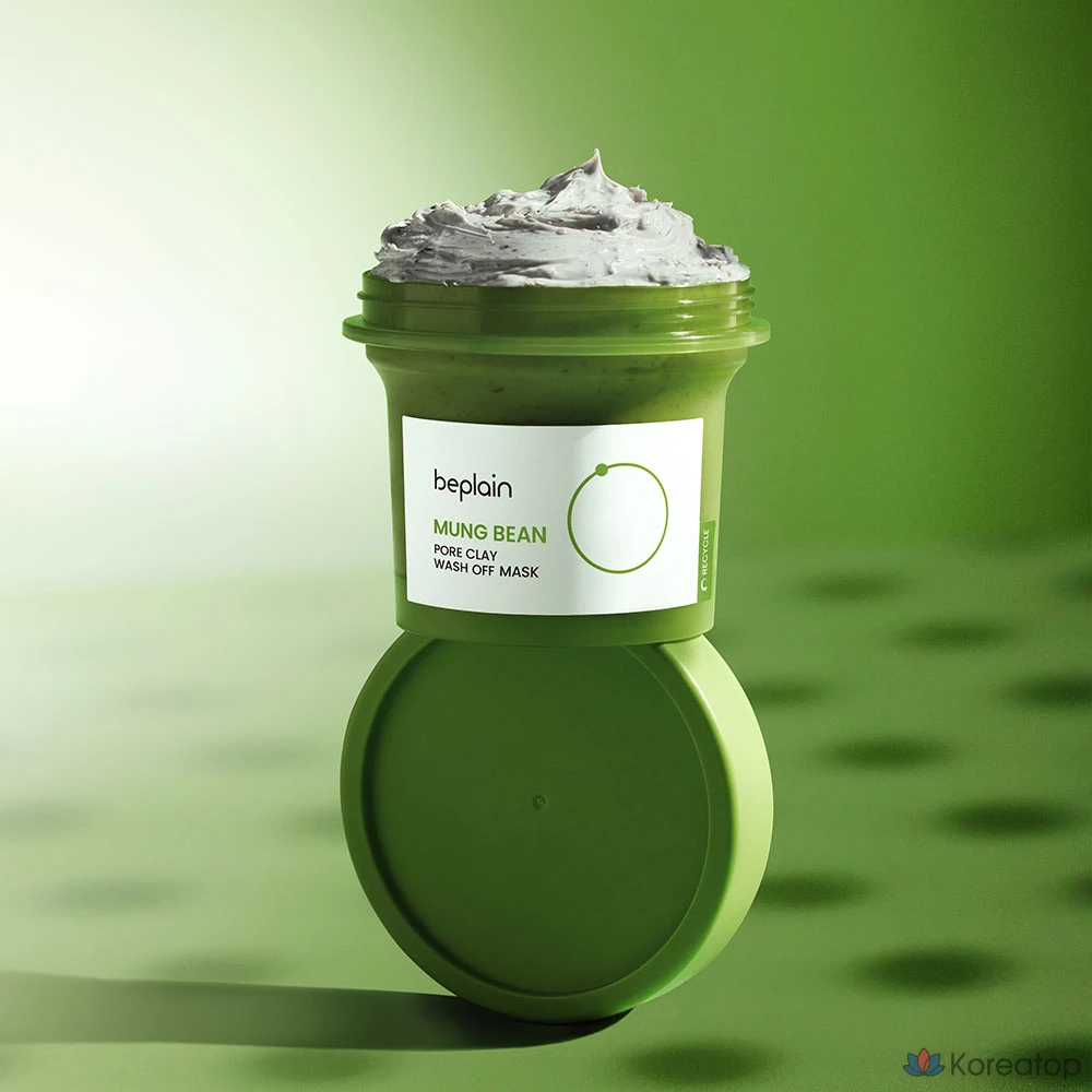 Глиняная маска для лица Beplain с экстрактом бобов мунг, 120 мл, 1 упаковка, 5 упаковок, фото 5