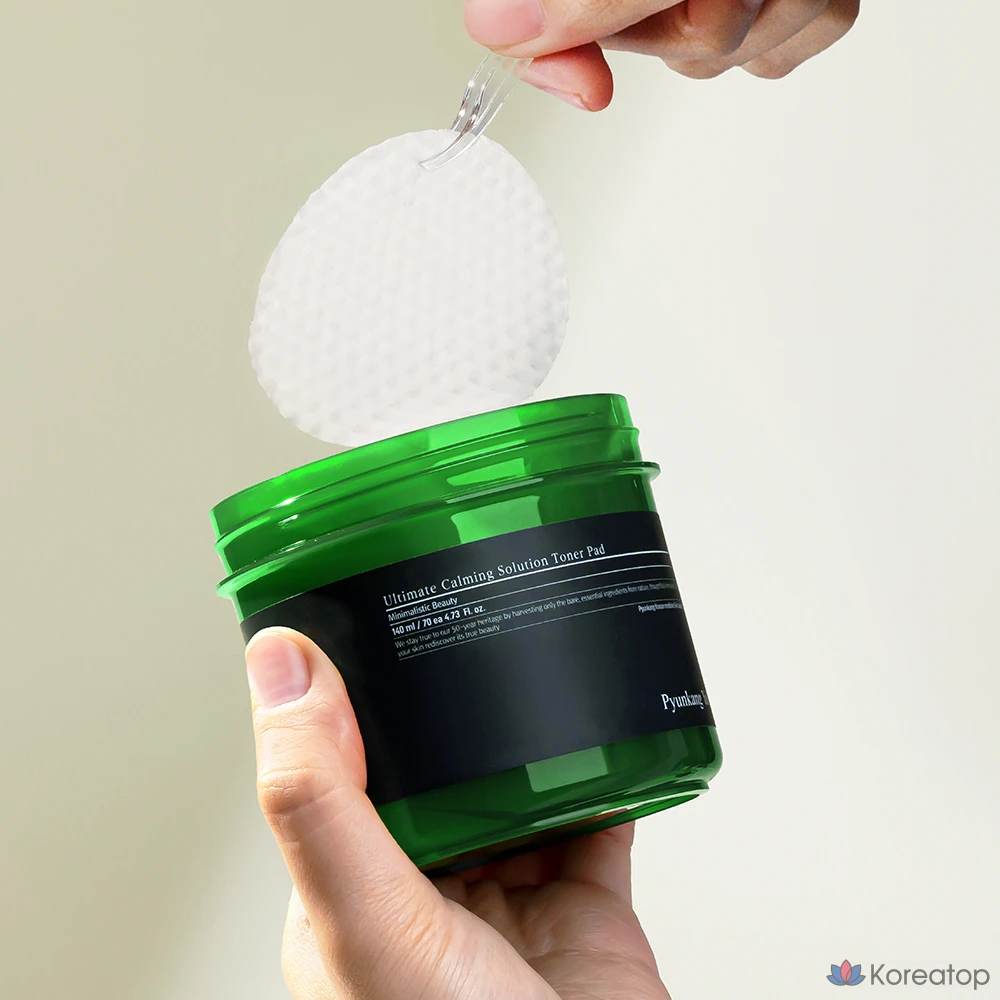 Тонизирующие подушечки Pyungangyul Ultimate Soothing Solution, 140 мл, 1 шт., 70 подушечек.