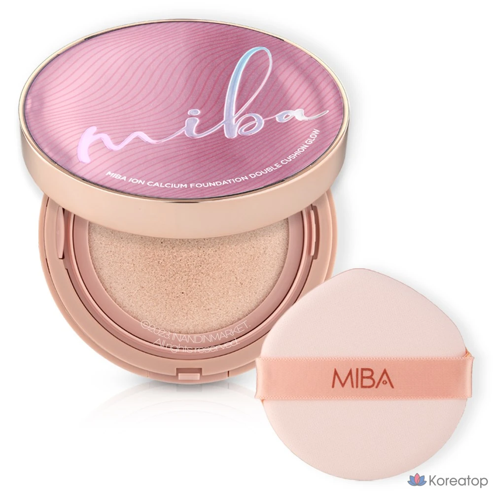Тональный кушон-кушон MIBA Wang Season 3 Ion Calcium Foundation Double Cushion Glow No. 21, 1 шт., фото 3