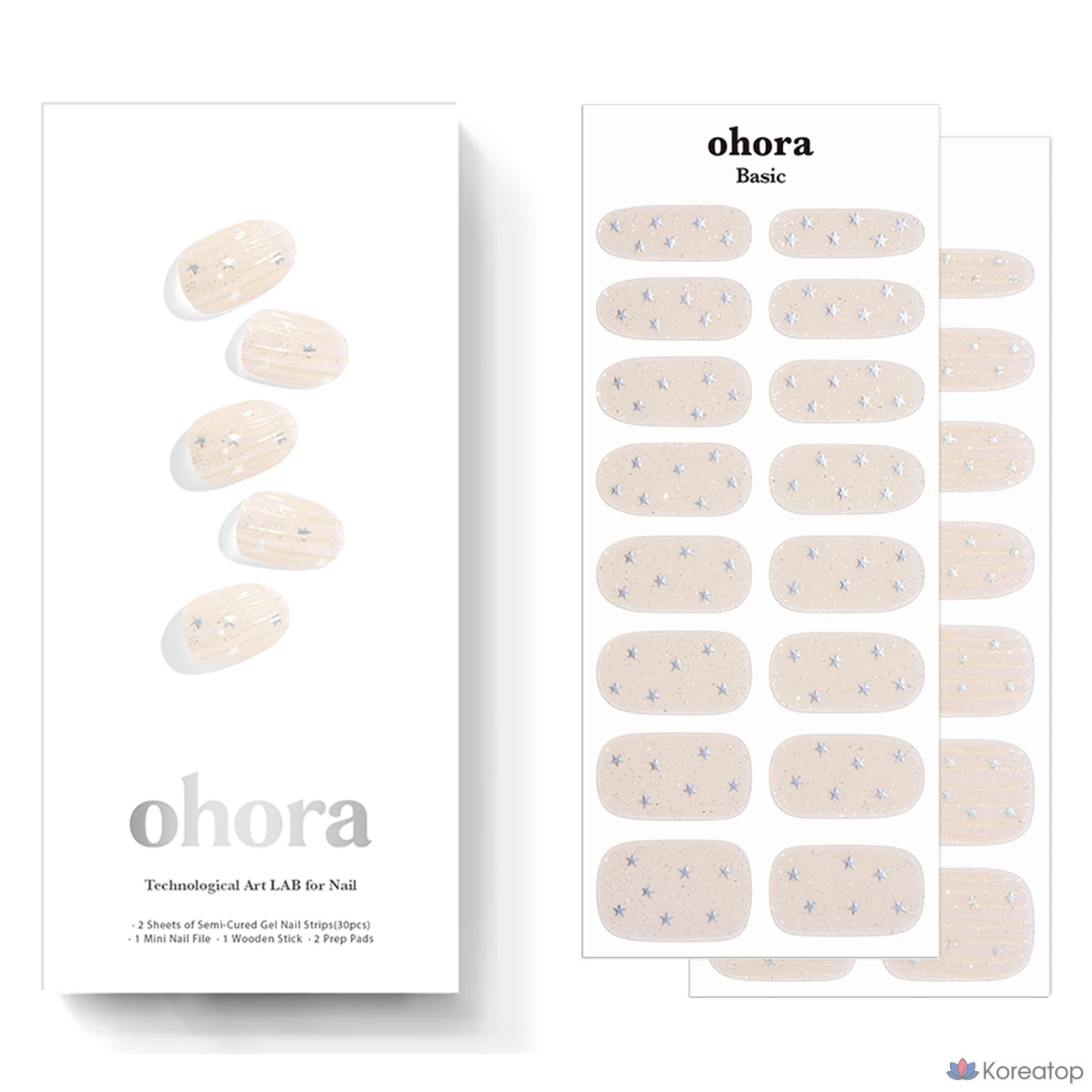 Гель-лак для ногтей Ohora Gel Strip Nail, оттенок N Milky Star, 1 шт.