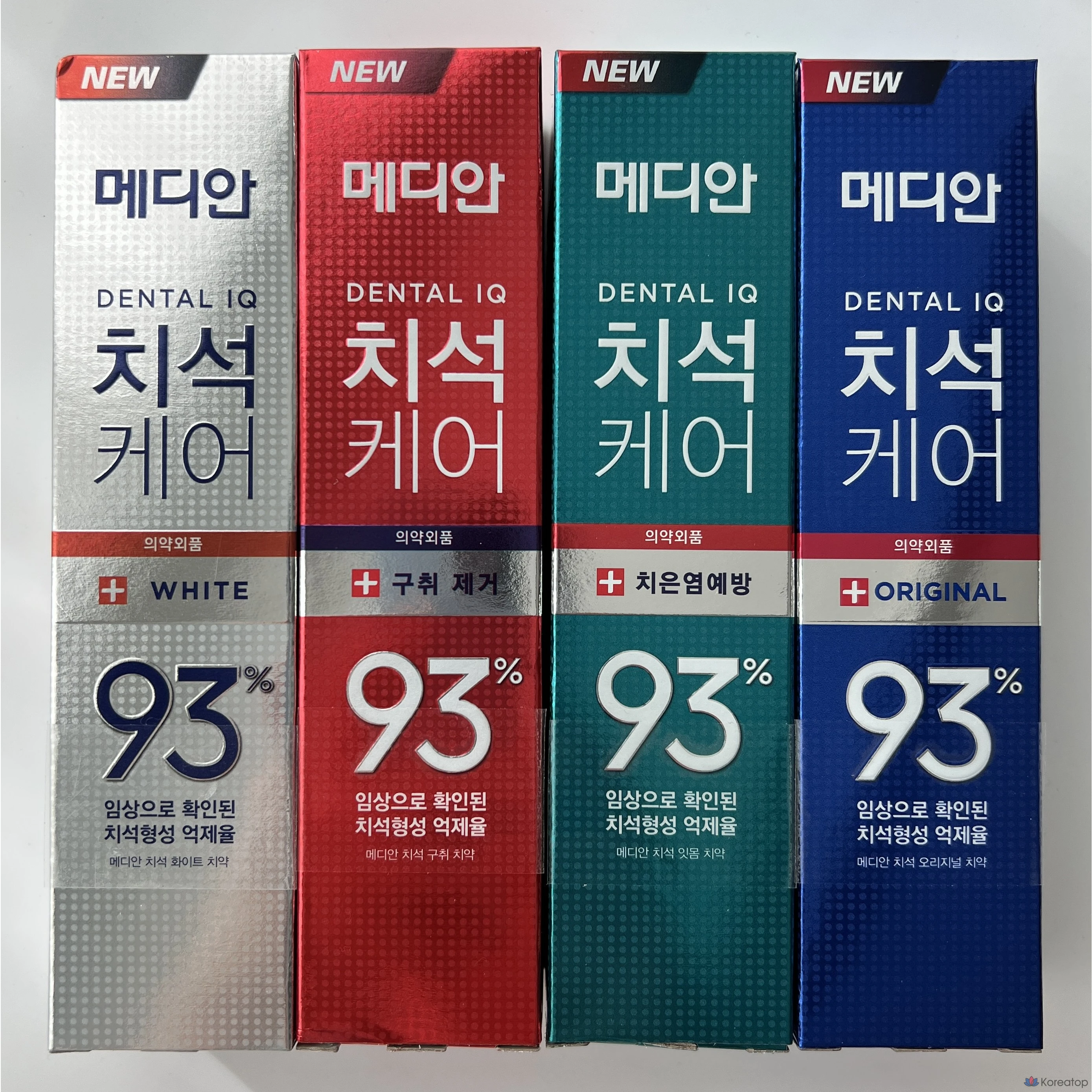 Набор для ухода Median Toothpaste All-in 4 Set (White+Bad Smell+Gingivitis+Original), 120 г, 4 шт., фото 2