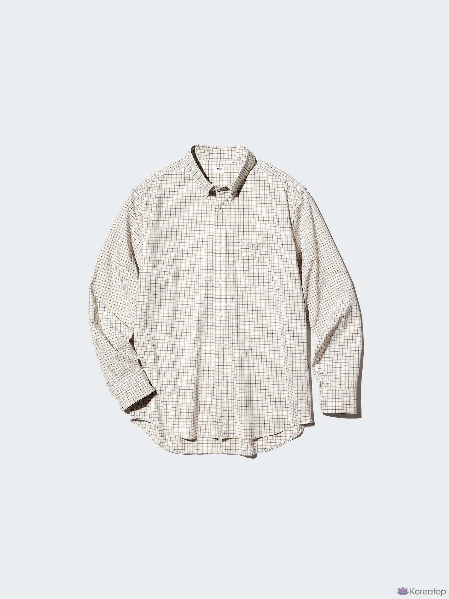 Рубашка Uniqlo Broadcloth Shirt Button-Down Collar Check B