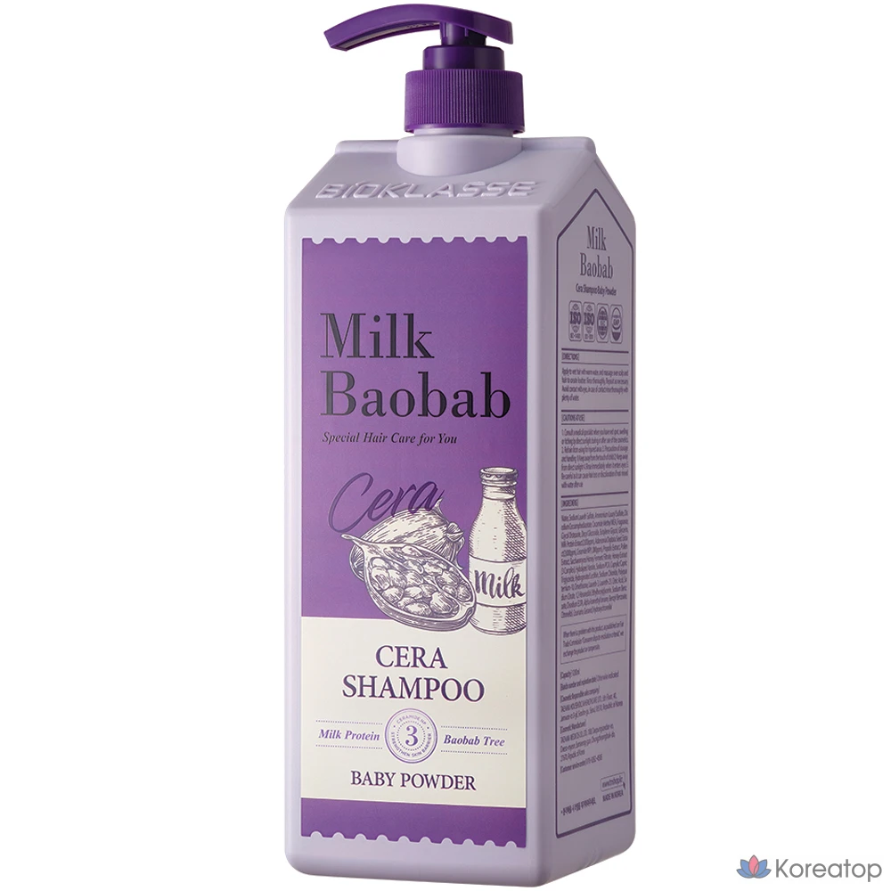 Детская присыпка Milk Baobab Cera Shampoo 1200 мл x 1 шт. + Средство для ухода Cera Treatment 1200 мл x 1 шт., 1 комплект
