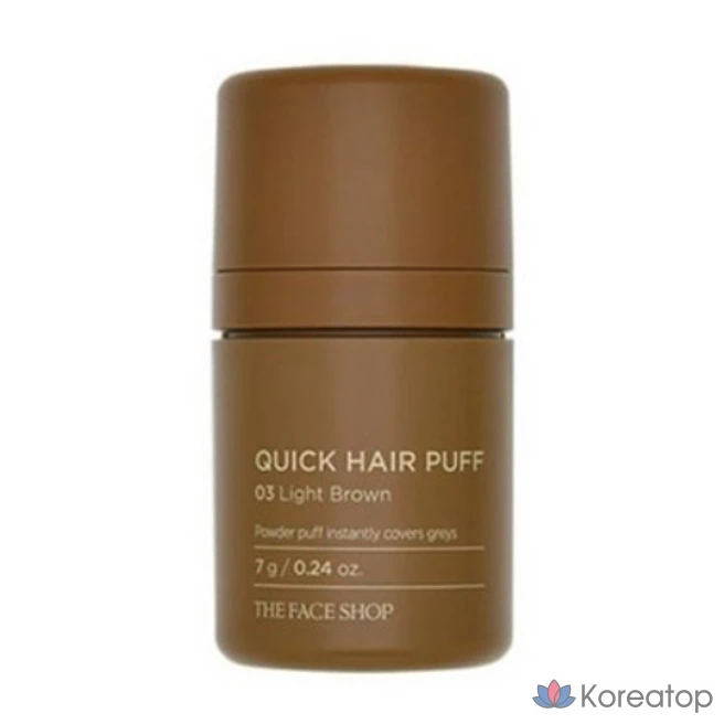 Тени для век The Face Shop Quick Hair Puff Shadow, оттенок 03 Light Brown, 7 г, 1 шт.