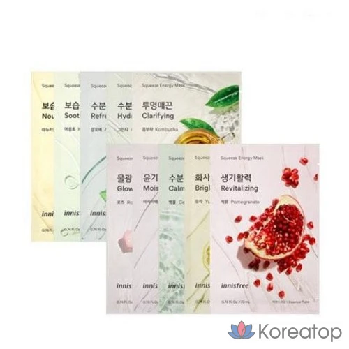 Маска для лица Innisfree Squeeze Energy Mask Rose, 22 мл, 1 упаковка, 1 шт.