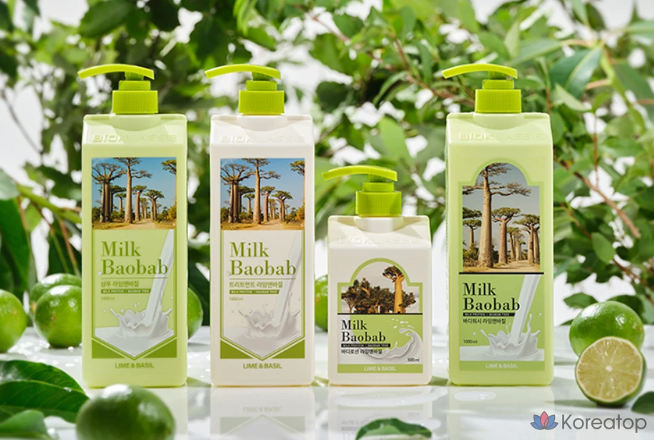 Шампунь Milk Baobab с лаймом и базиликом, 1 л, 1 шт.