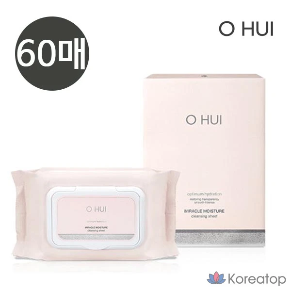 Очищающие салфетки Ohui Miracle Moisture, 60 штук, 2 комплекта
