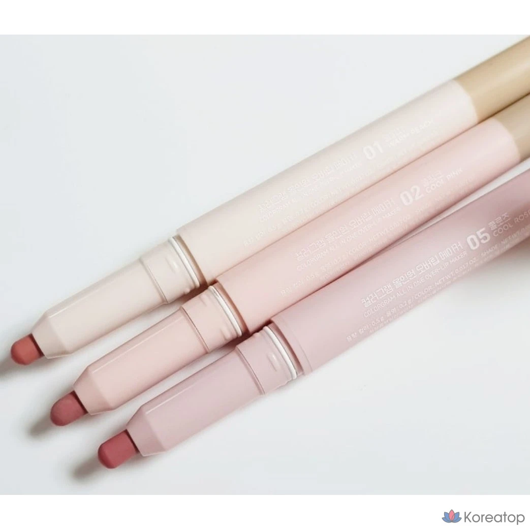 Карандаш для контура губ / Двойной карандаш для губ / Colorgram All-in-One Overlip Maker 0.7g, 03 Nude Peach, 1 шт.