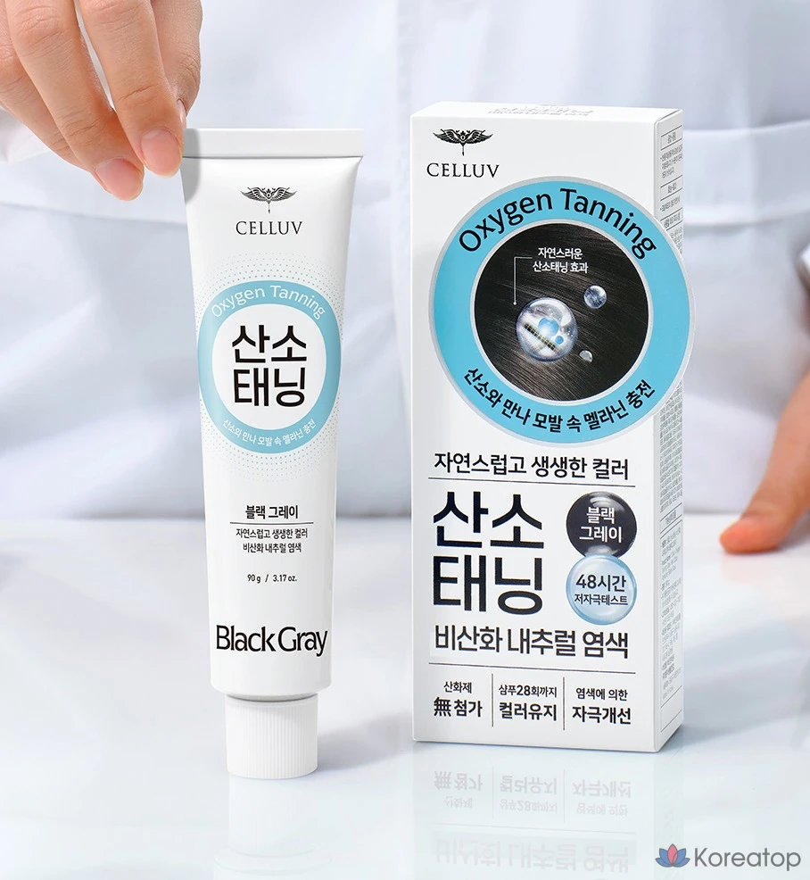 Натуральная краска для волос Elastine Celebrity Oxygen Tanning, не окисляющаяся, 90 г, черный/серый, 1 шт.