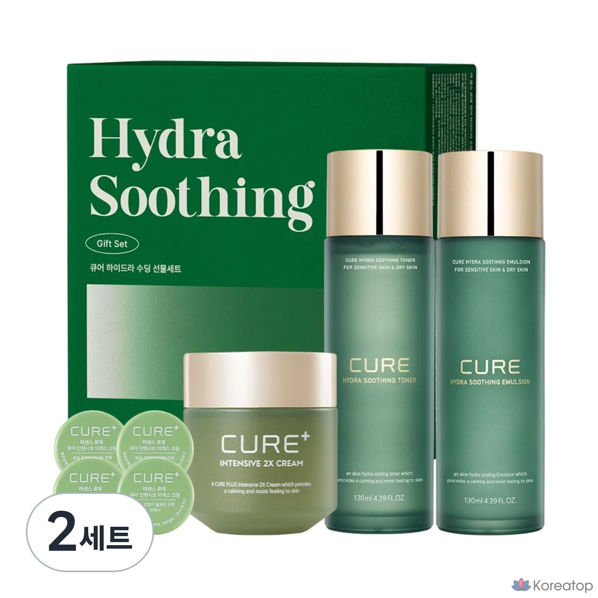 Набор для ухода KIM JEONG MOON Aloe Cue Hydra Soothing Gift Set (Toner + Cream + Emulsion), 2 шт.
