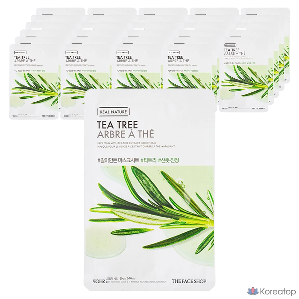 Тканевая маска для лица The Face Shop Refined Tea Tree Mask Sheet, 1 упаковка, 30 листов