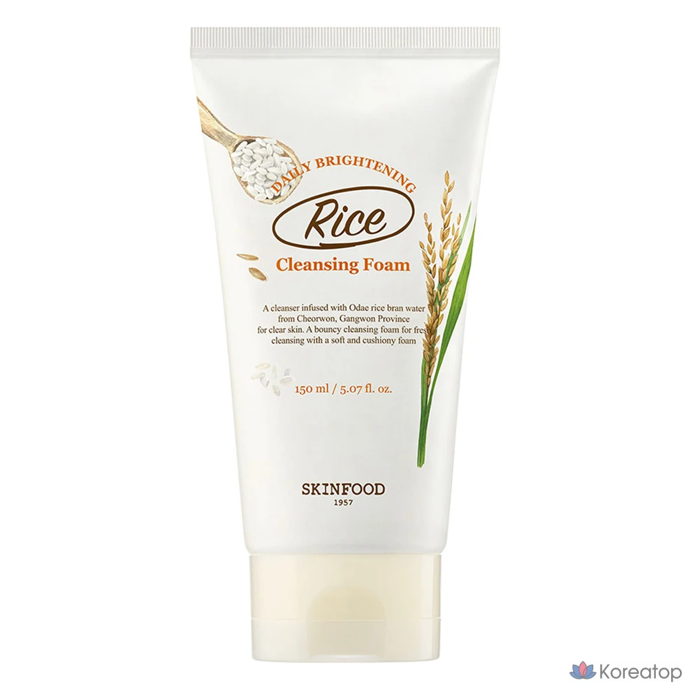 Очищающая пенка для лица Skinfood Rice Daily Brightening Cleansing Foam, 150 мл, 1 шт.