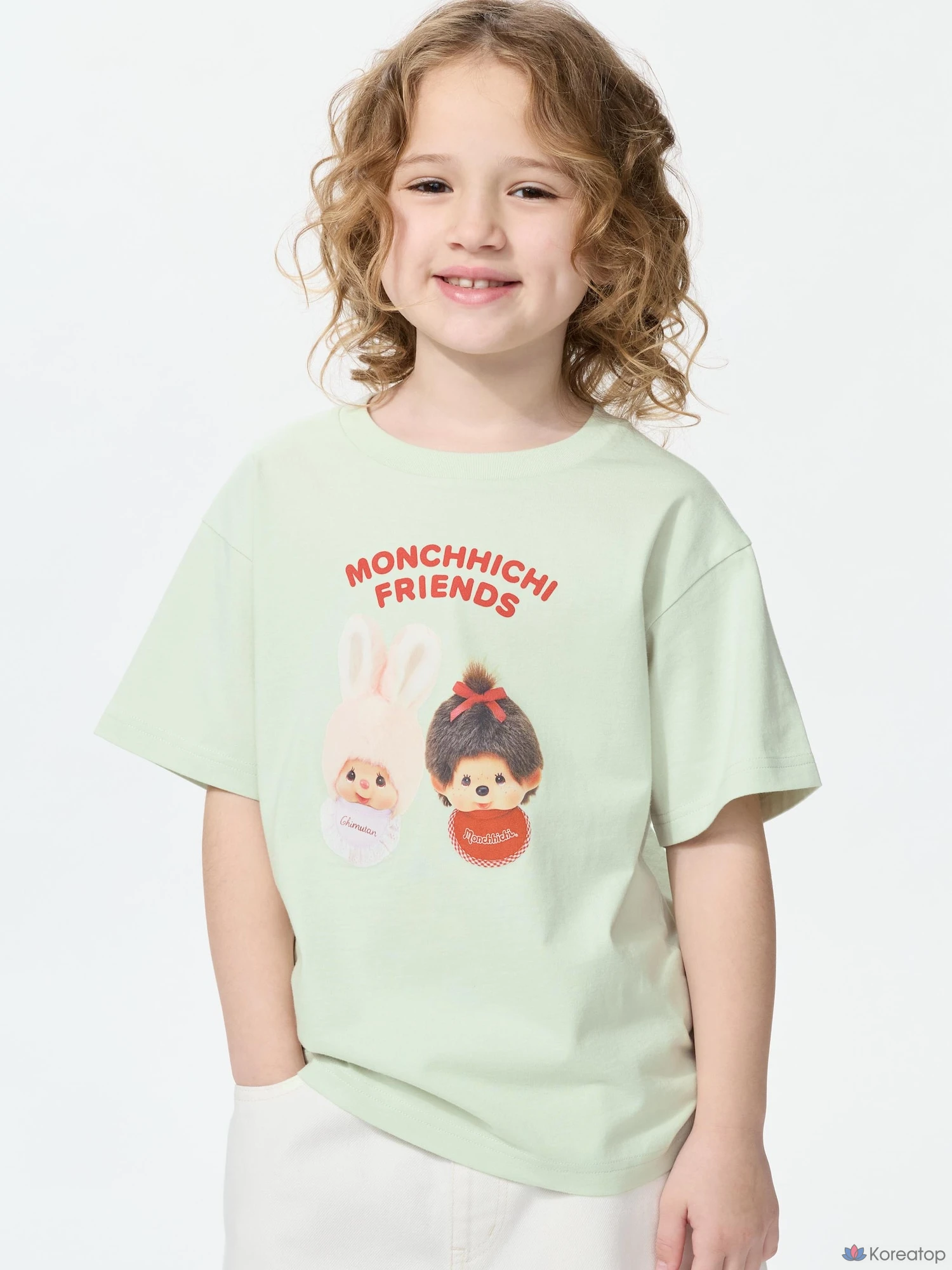 Футболка для девочек Uniqlo Monchhichi UT Graphic T-Shirt, черный