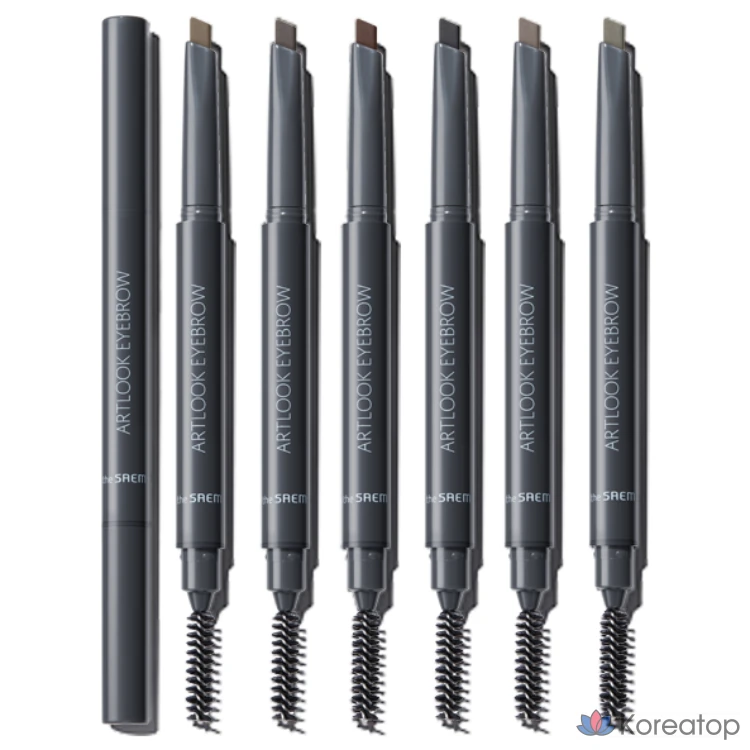 Треугольный карандаш для бровей The Saem Saemul Art Look Eyebrow, 06. Пепельно-коричневый, 1 шт.