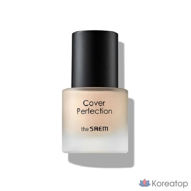 Консилер-основа The Saem Cover Perfection, мини-версия, 15 мл, прозрачно-бежевый цвет.