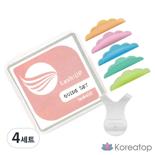 Набор для завивки ресниц Lash:Up Eyelash Perm U-Curl, 5 цветов, форма короны + Y-образная щеточка, 1 шт., смешанные цвета, 4 комплекта.