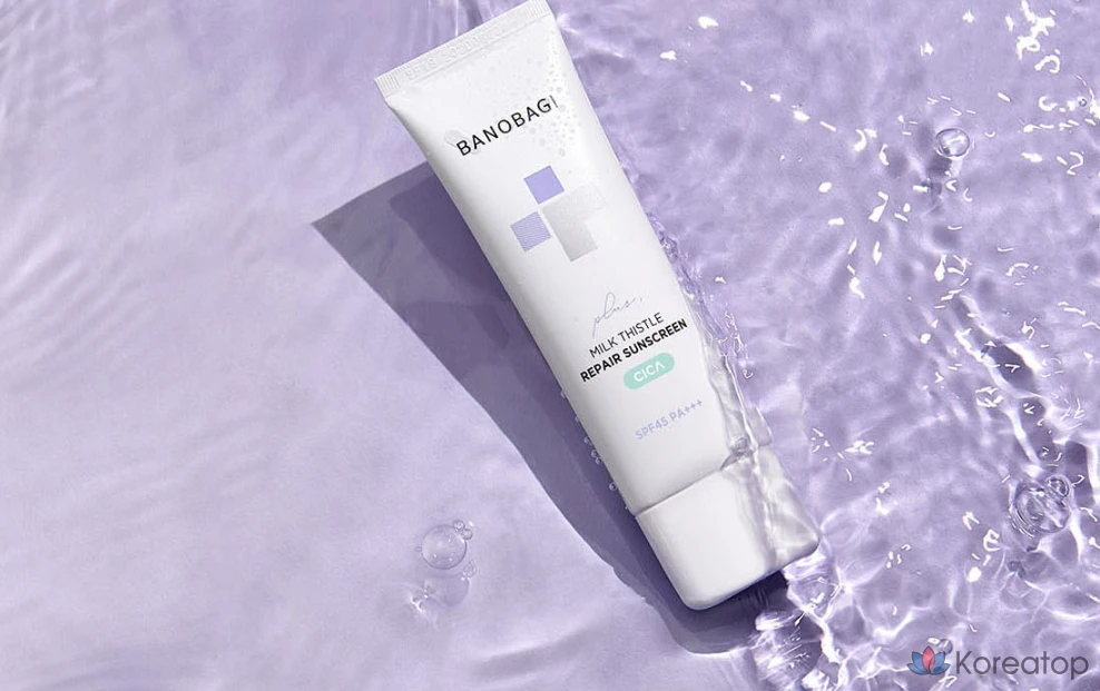 Солнцезащитный крем Banobagi Milk Thistle Repair Cica Sunscreen Plus SPF 45 PA+++, 50 мл, 1 шт.
