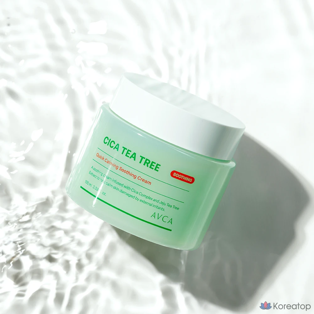 Успокаивающий крем AVCA Quick Calming Cica Tea Tree Rebalancing Soothing Cream, 1 шт., 100 мл