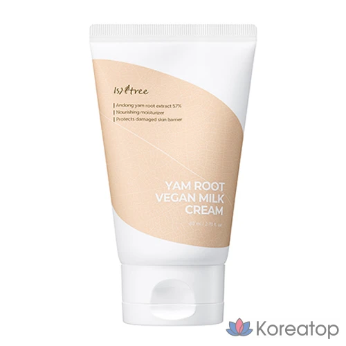 Веганский увлажняющий крем с молоком из ямса Isntree, 80 мл, 1 шт.