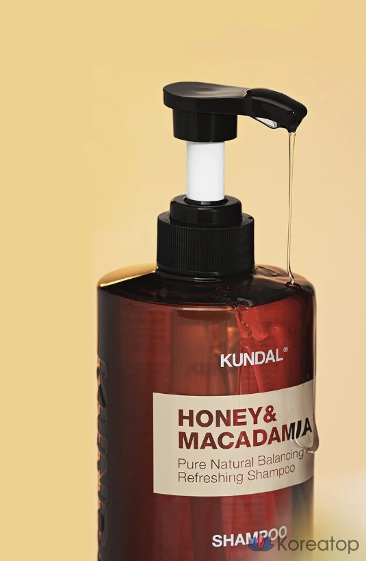 Шампунь Kundal Honey & Macadamia Nature с ароматом детской присыпки, 500 мл, 1 шт., фото 3