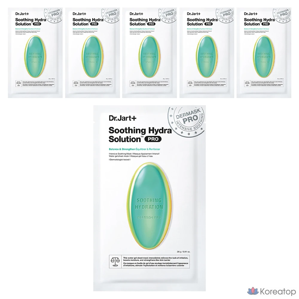 Тканевая маска Dr. Jart+ Dermask Soothing Hydra Solution Pro, 26 г, 1 упаковка, 6 упаковок