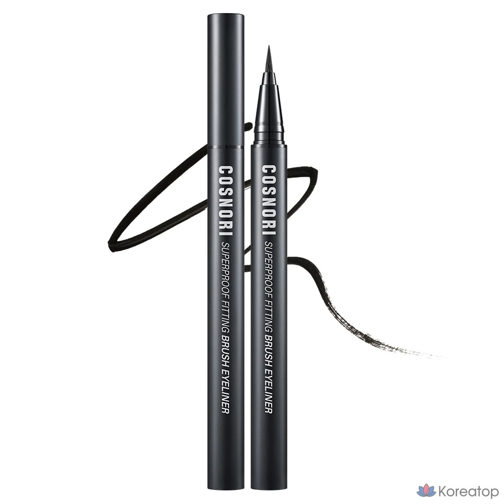 Подводка для глаз Cosnori Superproof Fitting Brush Eyeliner 0.6g, 01 Black, 1 шт.