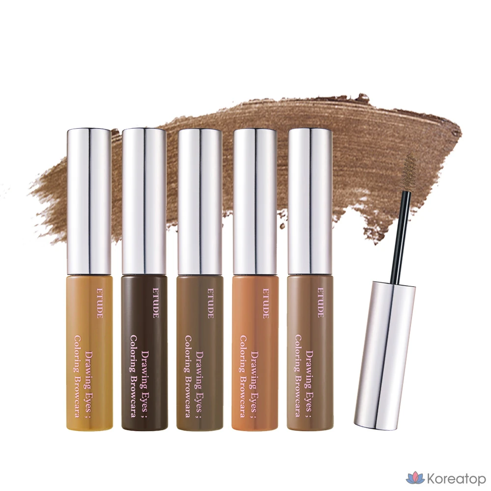 Карандаш для бровей Etude House Drawing Eyes Coloring Browcara, оттенок 1 Dark Brown, 6 мл, 1 шт., фото 3