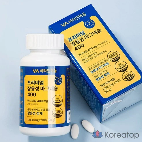 Премиальный энтеросолюбильный магний Vitamin Village 400 мг, 90 таблеток