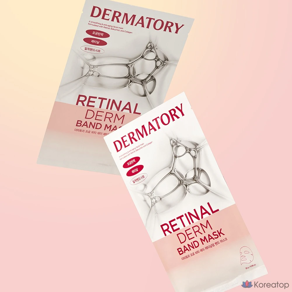 Тканевая маска для лица Dermatory Pore Elastic Retinal Derm Band Mask, 5 шт., фото 2