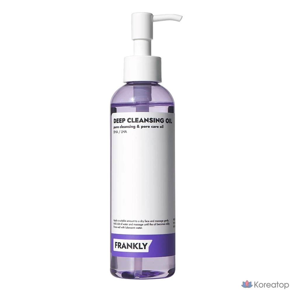 Frankly Mild Deep Cleansing Oil с BHA и LHA кислотами для удаления черных и белых точек, 1 шт., 200 мл