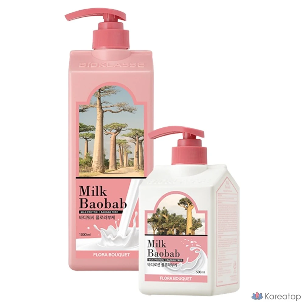 Гель для душа Milk Baobab с ароматом «Цветочный букет», 1 шт., 1 л.