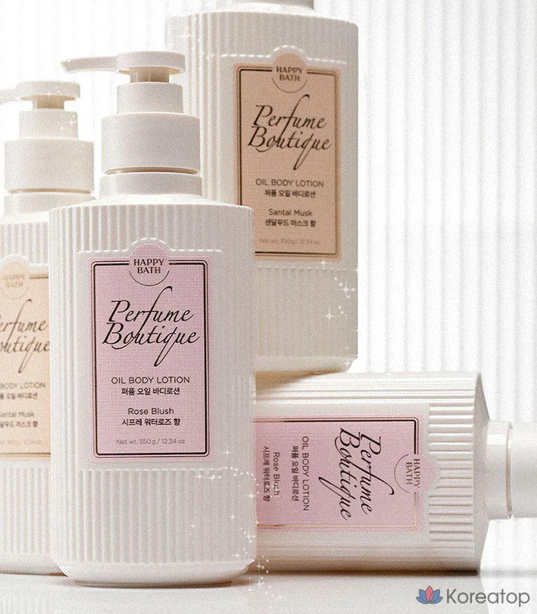 Парфюмерное масло-лосьон для тела Happy Bath Perfume Boutique с ароматом розы и шипровой воды, 350 г, 1 шт.