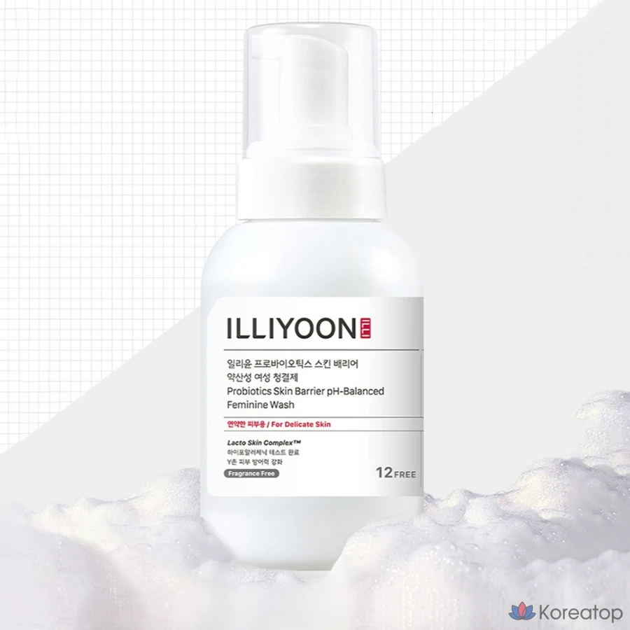 Очищающее средство для интимной гигиены Illiyoon Probiotics Skin Barrier с мягкой кислотностью, пенящаяся формула, 300 мл, 1 шт.
