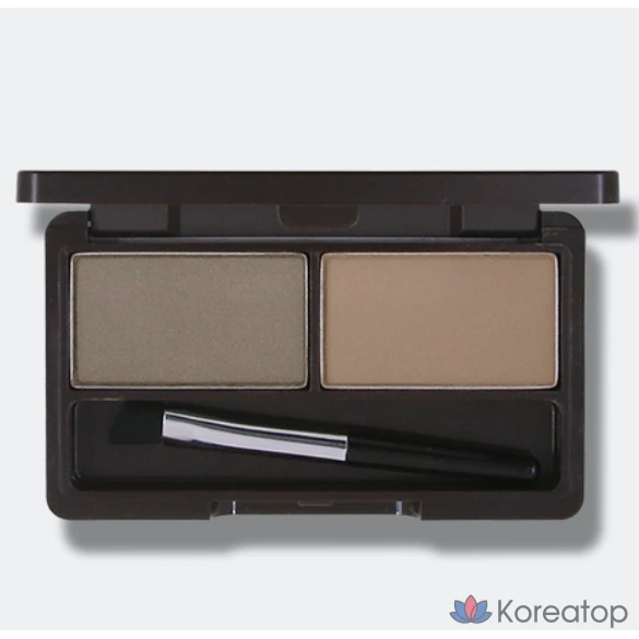 Набор для бровей The Saem Eco Soul, 5 г, № 02, серо-коричневый, 1 шт.