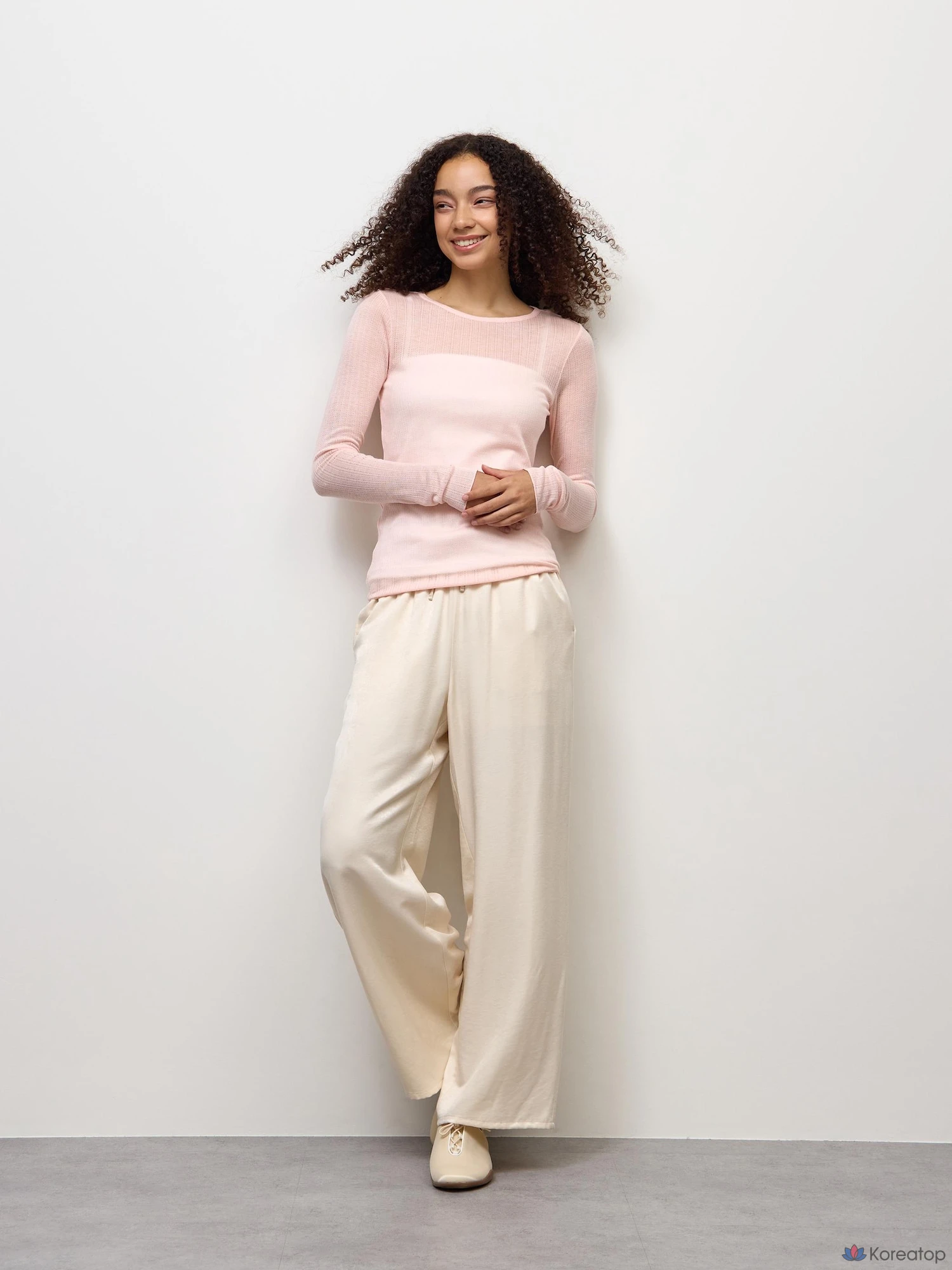 Футболка Uniqlo Warm Pointelle Crew Neck T