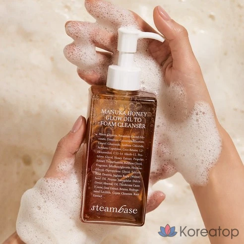 Очищающее масло-пенка Steambase Manuka Honey Glow, фото 7