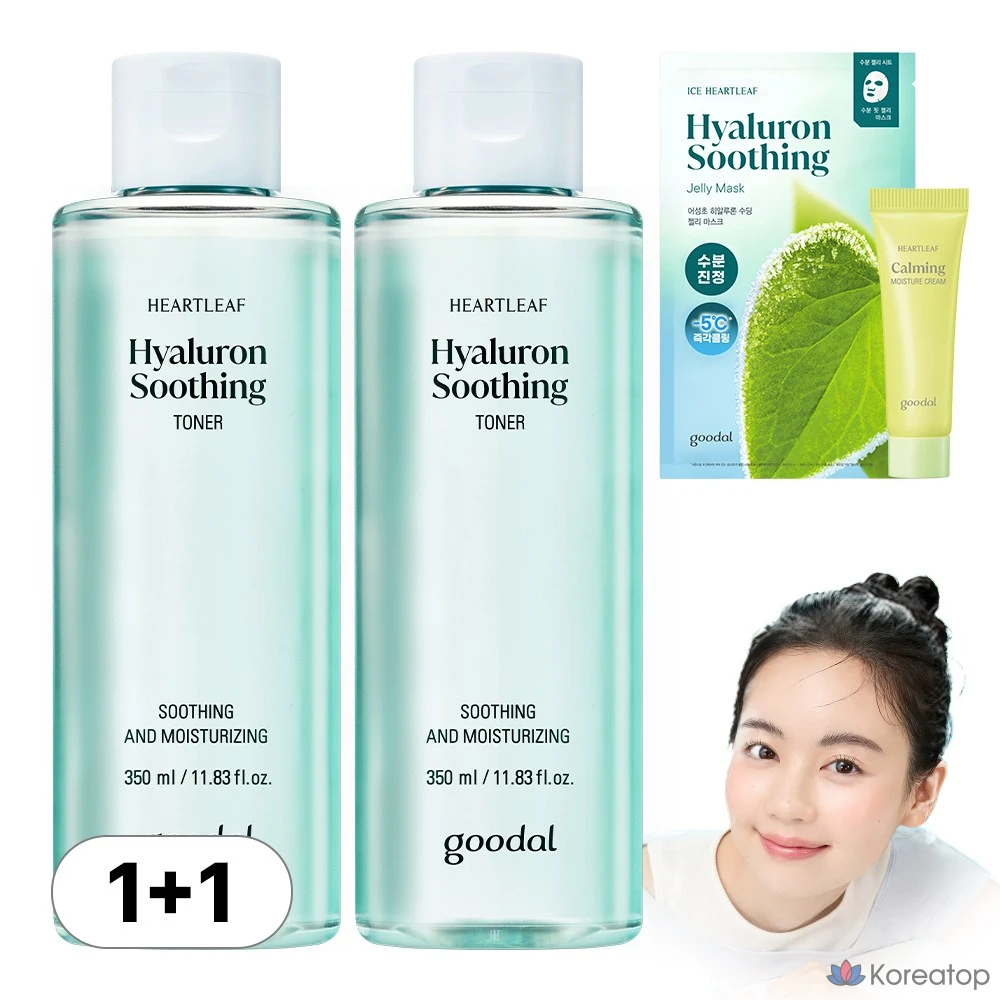 Успокаивающий тоник Goodal Eoseongcho с гиалуроновой кислотой, 2 шт., 350 мл
