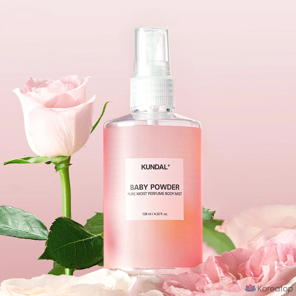 Спрей для тела Kundal Pure с ароматом детской присыпки, 128 мл, 1 шт.